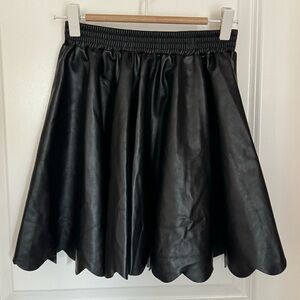 Black Faux Leather Skirt – Girls (10-12 Years)